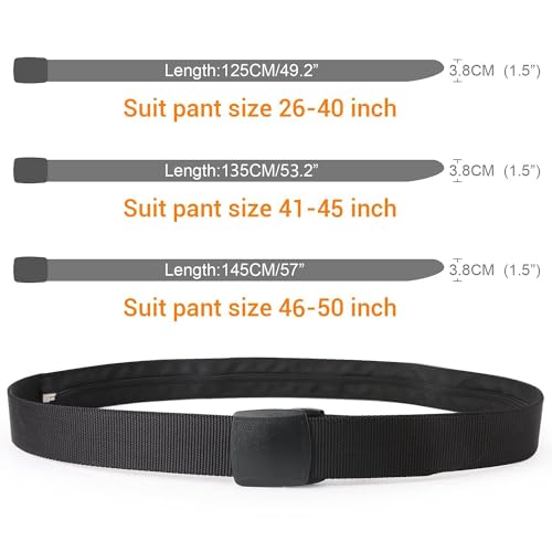 Image of Travel Security Money Belt with Hidden Money Pocket - Cashsafe Anti-Theft Wallet Unisex Nickel free Nylon Belt by JASGOOD