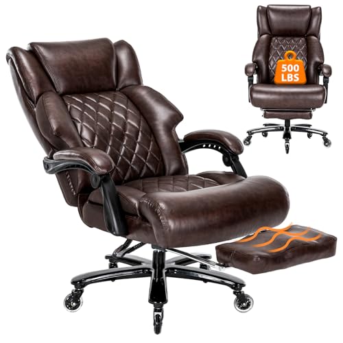 500 LBS Big & Tall Office Chair with Foot Rest & Recline