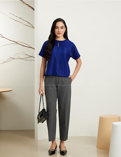 Image of Symbol Premium Women's Polyester Crop Top (Relaxed Fit | Stylish | Desk-to-Dinner) (Available in Plus Sizes)