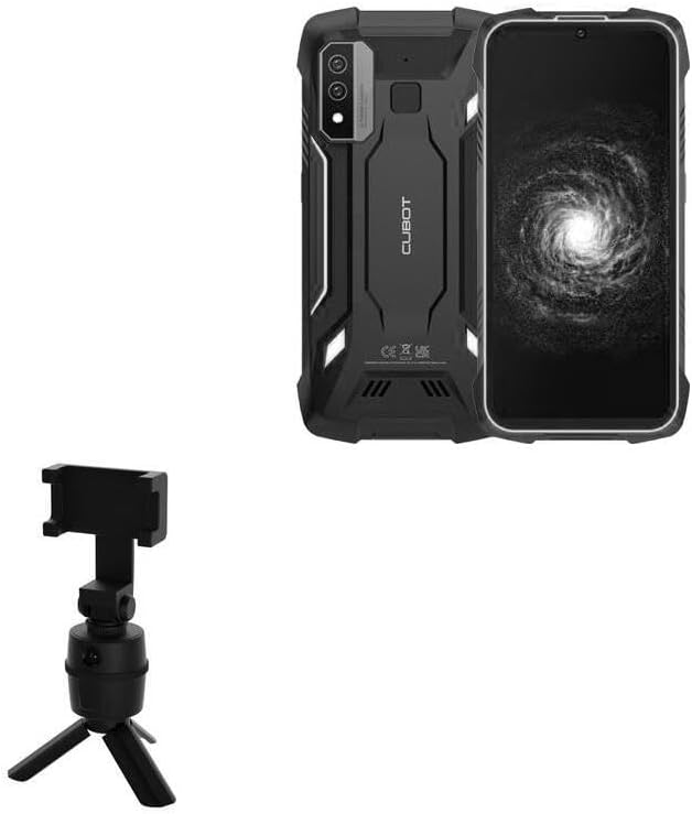 BoxWave Stand and Mount Compatible with Cubot Kingkong 6 - PivotTrack Selfie Stand, Facial Tracking Pivot Stand Mount - Jet Black