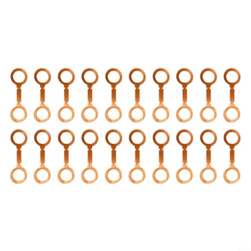 Image of ComfyHarbor 20-Pack Copper Injector Seal Gaskets, M6/M8/M10/M12 Unthreaded Spacers for Common Rail Return Pipe, High-Temperature Washer Shims Kit to Leakage(12MM)