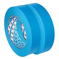 3M 3434 - Malerabdeckband für Karosserie, Rahmen, Silikon, Modellbau, 25 mm x 50 m, blau (2 Rollen)