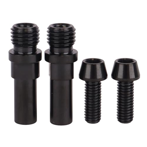 Image of Titanium Ti V-Brake Bosses Bolts, M10x1.25mm & M6x16mm Screws, for Bicycle (Black, 2pcs M10+2pcs M6)