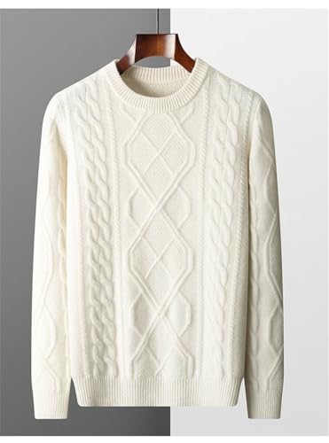 Men's Pullover Sweater Thicken O-Neck Textured Solid Warm Plus Size Knit Sweaters Tops2