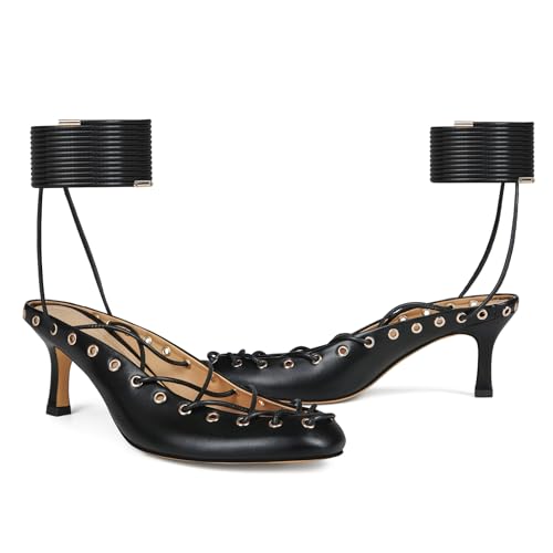 Saint Leia Women's 2.7IN Kitten Heel Round Toe Strap Weddings Parties Evening Short Heel Pumps Shoes3