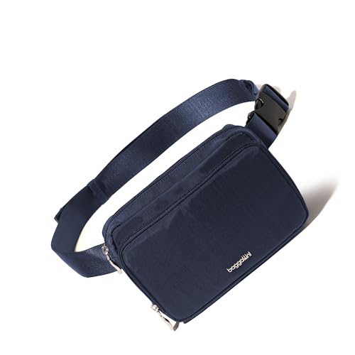 Image of Baggallini Modern Belt Bag 5x8 Travel Fanny Pack Sling Bag Waistpack w /RFID Card Holder Water-resistant Crossbody Bag