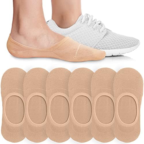 Eedor Women's 3 to 8 Pack Thin No Show Socks Non Slip Flat Boat Line