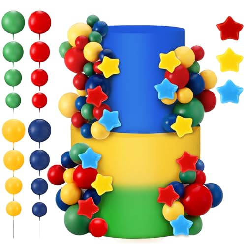 Décoration de gâteau d'anniversaire avec topper Happy Birthday étoile multicolore