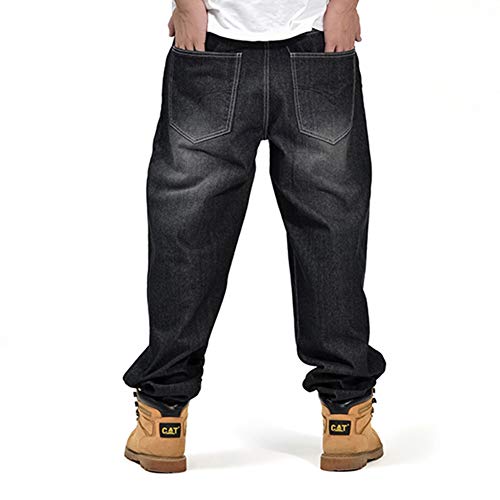 LUOBANIU Men's Baggy Jeans Vintage Hip Hop Y2k 90s Style Denim Loose Fit Dance Skateboard Pants2