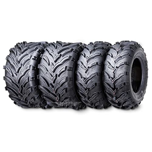 ROADGUIDER Set 4 ATV/UTV Tires 22x7-11 Front & 22x10-9 Rear /6PR 20mm Deep Tread compatible with...