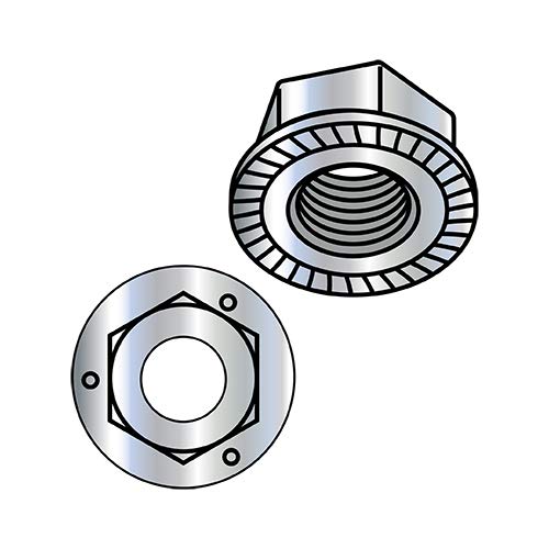 Tuercas Whiz Lock Con Brida Y Arandela Serrada Grado 5 - Zinc Claro - 5