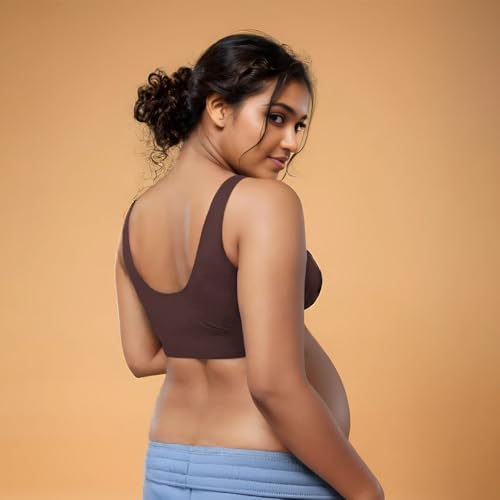 Image of &Circus Padded Maternity Bra | Pull Down Feeding Bra for Women | Padded Bra for Women Slip On | Suitable with Maternity Clothes | PureSoft Micromodal