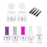Revel Nail Starter Dip Powder Kit - Chrome Dip Powder Nail Kit, Manicure Set with Dip Nail Powder and Dip Powder Liquid Set