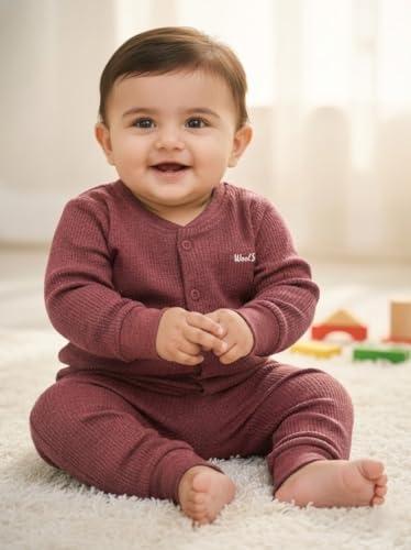 Image of Top and Pyjama Set Thermal for Unisex Baby