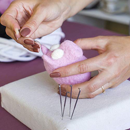 Image of Glaciart One Wool Felt Balls (50 Pieces) 2.5 Centimeters - 1 Inch, Handmade Felted 5 Valentines Colors (Baby Pink, Medium Pink, Magenta and More) - Bulk Small Puff for Felting and Garland