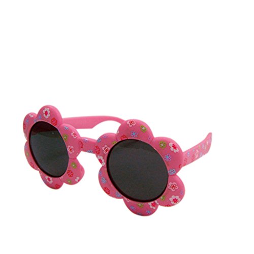 Time Concept Fashion UV400 Flower Sunglasses for Kids - Pink