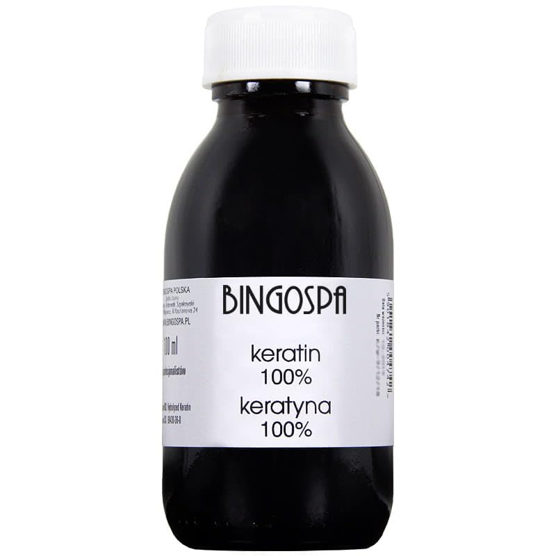 BINGOSPA Keratin 100% gegen gespaltene und abgebrochene Haarspitzen und Nägel, für beschädigtes, gebrochenes, trockenes und dünnes Haar - 100ml