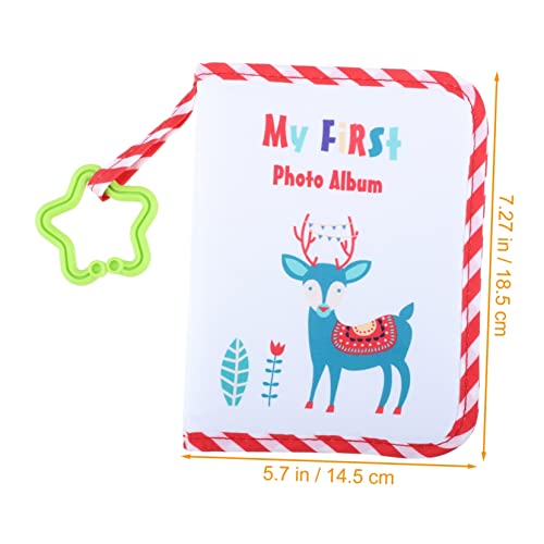 Asakkura Álbum De Crescimento Recém-Nascido Babyboy Bebê Álbum De Fotos De Bebê Lona Álbum De Pano V