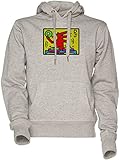 vendax the dj party unisex uomo donna felpa con cappuccio grigio men's women's hoodie sweatshirt grey