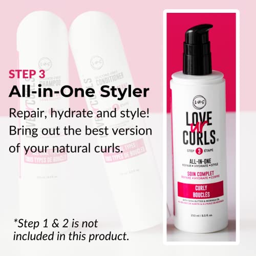Lus Brands Love Ur Curls All-In-One Styler For Curly Hair, 8.5 Oz - Repair, Hydrate, And Style In One Easy Step - Customized Hair Care For Natural Curly Textures - No Crunch, No Cast, Non-Sticky Hair Care With Shea Butter And Moringa #TOP1