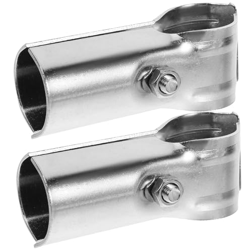 WOONEKY Pipe Clamps and Greenhouse Tube Adapter Stainless Steel Galvanized Metal Connector for Greenhouse Tubes 25t Two-Way Pipe Repair Clamp 2pcs Set