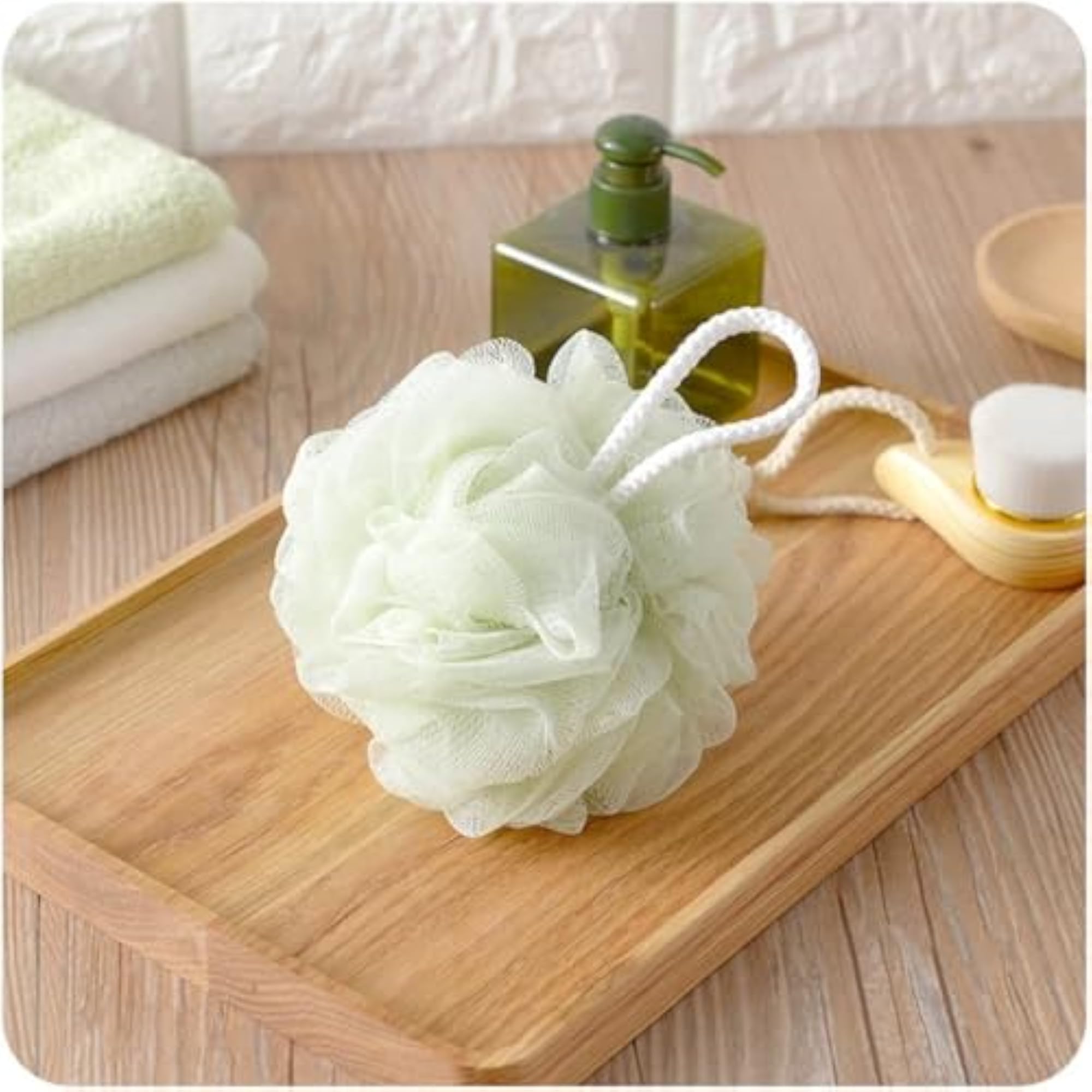 Mesh Bath Loofah Sponge, Soft Exfoliating Shower Pouf