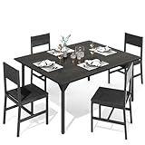 SIMPLE HOGAR 5 Pieza Comedor,Comedor 4 Sillas,Apto para 4-6 Personas,Comedors de Madera,Comedors Minimalista,Mesa Comedors...