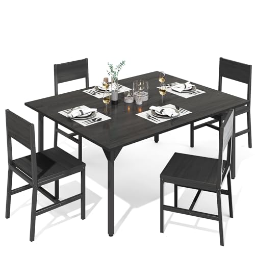 Opiniones de Comedores en Venta los preferidos por los clientes. 48 SIMPLE HOGAR 5 Pieza Comedor,Comedor 4 Sillas,Apto para 4-6 Personas,Comedors de Madera,Comedors Minimalista,Mesa Comedors 4 Personas Tamaño:120×80×76 CM,Silla de Silla...