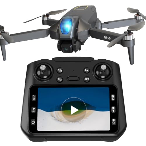 Drone with 1080P Camera for Adults, GPS Drone with 4.5″LCD Screen Remote