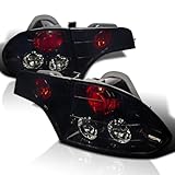 SPEC-D TUNING Black Smoke Tail Lights Compatible with 2006-2011 Honda Civic Sedan 4 Door, Left + Right Pair Assembly