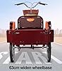 Large rickshaw tricycle with pedals,mobility trike with foldable back seat,cruiser trike with back cargo cabin,hydraulic front fork,3 wheels bicycle #4