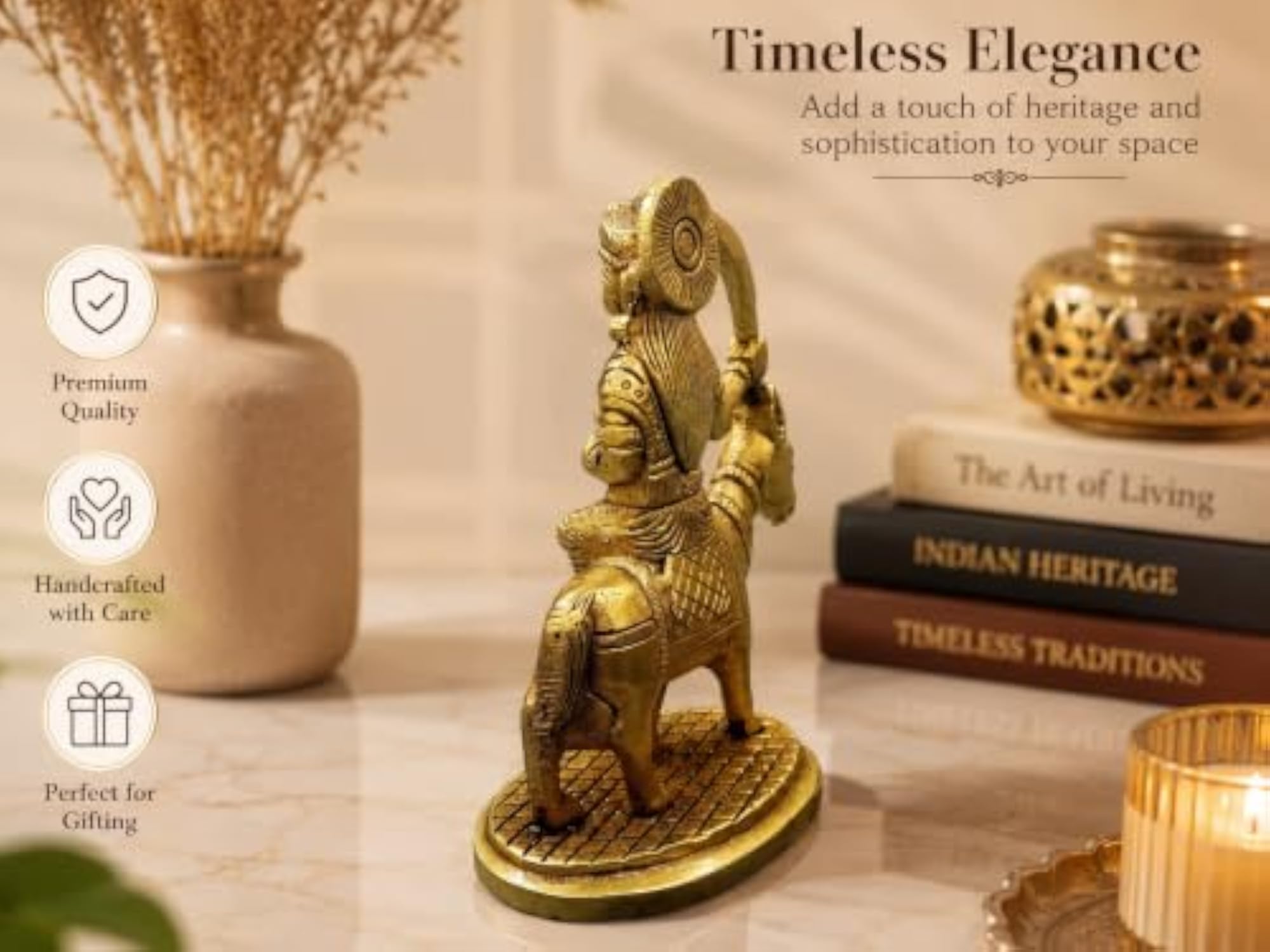 Sheetla MATA Brass Religious Idol with Heavy Base, 4.5 inch