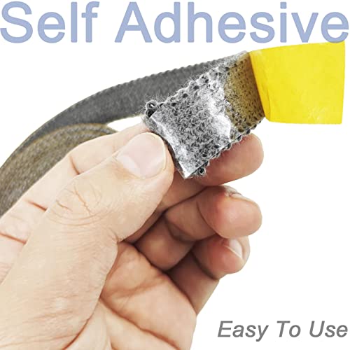 LANUCN Fireplace Sealing Tape, Self-Adhesive Seal for Fireplace, Stove Pipe, Fireplace Door, Chimney Extension, Smoker, Heat Resistant Oven Sealing Cord (2 mm x 15 mm x 2 m)