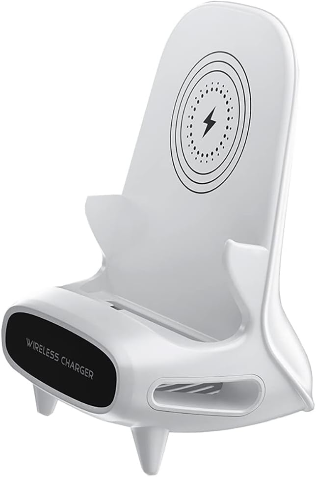 Wireless Charger-15W Fast Charging Mobile Phone Stand Holder Desktop For Smartphone Tablet Mini Chair Design