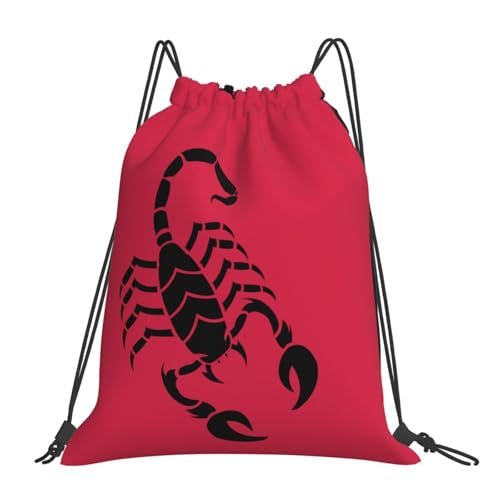 Scorpion Pattern Drawstring Gym Bag Gym Backpack For Women Men