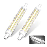 【Buen Diseño】La bombilla LED R7S 118mm 9W es el reemplazo de los antiguos halógenos lineales que podemos encontrar, por ejemplo, en focos o lámparas de pie,Funda de aluminio para refrigeración, 7 veces más larga que las bombillas tradicionales