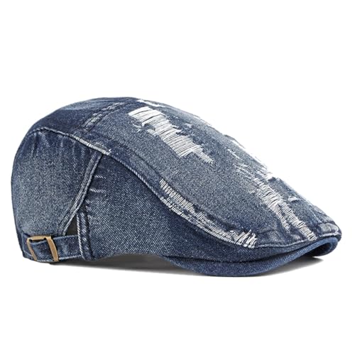 Image of Quanhaigou Men's Cotton Flat Ivy Gatsby Newsboy Driving Hat Adjustable Irish Cabbie Ivy Driving Hunting Cap