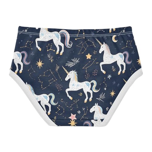 Wusikd Unicorns Stars Girls' Underwear Cotton Girls Briefs Soft Toddler Underwear 2T2