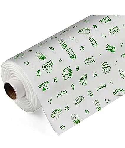 Image of Finishwrap Food Wrapping Butter Paper| Multipurpose Greaseproof Microwave, Oven Safe & Food Grade Butter Papers| Printed Food Wrapping Butter Paper Roll 1 Kg (100 Meter) (Pack of 1)