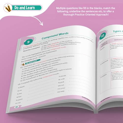 Image of Woodsnipe English Grammar and Writing Skills Book for Class 7 Ages 12 to 13 Years| Practical Approach| Master Reading, Writing and Language Skills | Multiple Type Questions with Answer Keys