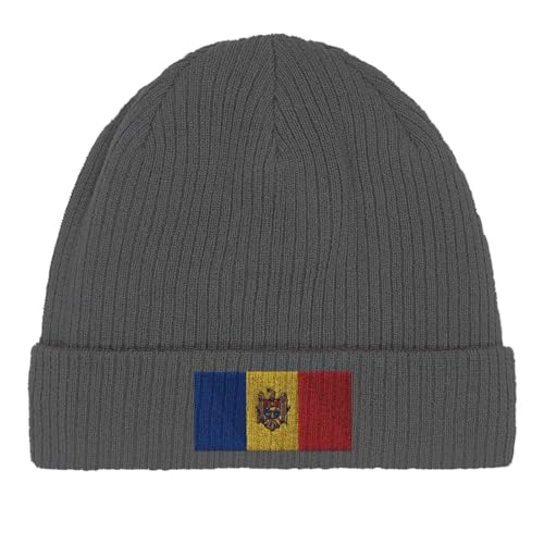 Bonnet en coton drapeau de la Moldavie bonnet tricoté souple