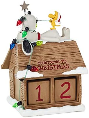 Amazon.com: Hallmark Peanuts Snoopy And Woodstock Christmas Countdown Calendar Plaques & Signs Movies & Tv : Office Products