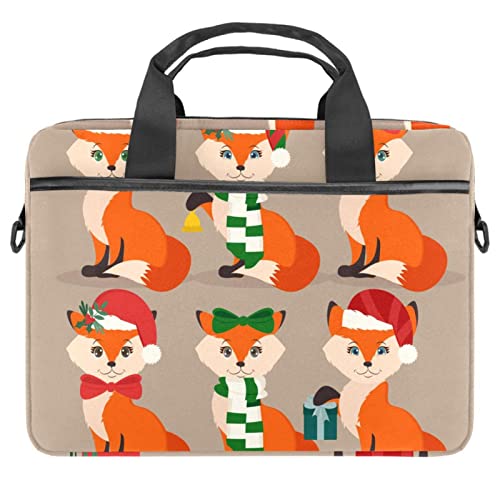 Bolsa de mensajero para computadora portátil de 13 a 14.5 pulgadas con diseño navideño multicolor