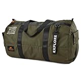 Lazy Bear Reisetasche Herren 32L | Faltbare Weekender & Duffle Bag aus robustem Material | skandinavisches Design | Ideal als Sporttasche und Reisetasche | Farbe Grün