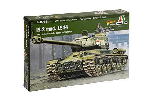 Réplica del vehículo militar ruso IS-2 Italeri con acabados realistas de la Segunda Guerra Mundial