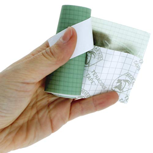 Image of GEAR AID Tenacious Tape 3 inch x 20 inch Ripstop Fabric Gear Repair Tape, Fix Holes and Rips in Puffy Jackets, Rain Gear, Tents, Sleeping Bags and Outdoor Equipment, Sage, 2 Rolls