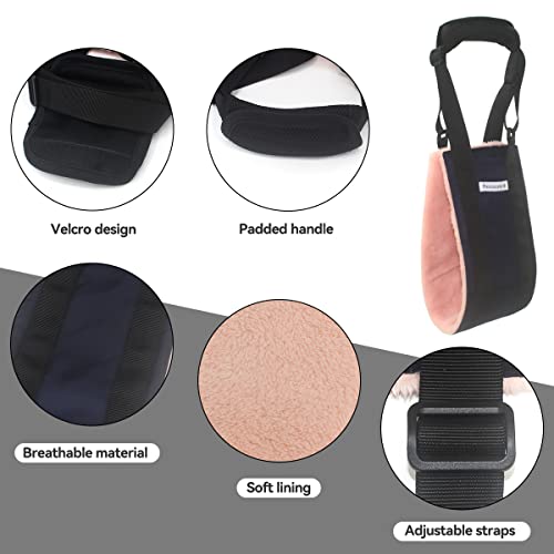 Dog Lift Harness For Back Legs, Petslucent Dog Sling For Large Dogs Hind Rear Leg Support Stair Lifting, For Old K9 Acl Canine Aid, Injured, Disabled Small Medium & Large Breeds (Black-Pink, Medium) #TOP2