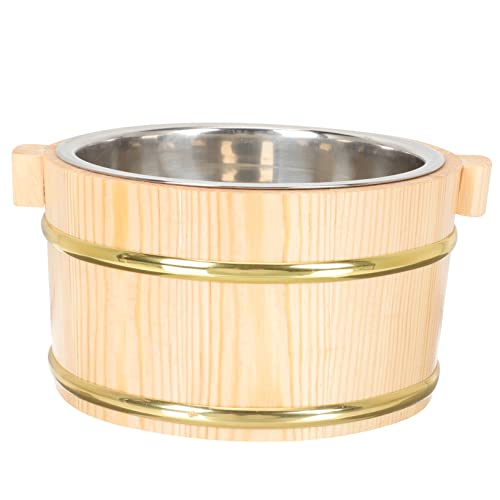 OFFSCH Contenitore Per Sushi in Legno Naturale Barile Per Riso Per Sushi Secchio Di Legno Per Mescolare Riso Cotto Vasca Per Mescolare Alimenti