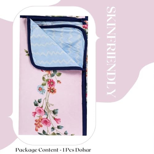 Image of HOMEKART Super Soft Cotton Printed Dohar |AC Blanket| Quilt /Duvet for Single Bed 60x86in, 250 GSM -Value Pack Bulk Bedding Set for Hotels, Hostels, PGs & Wholesale Ideal for Diwali Gifting- Pack of 5