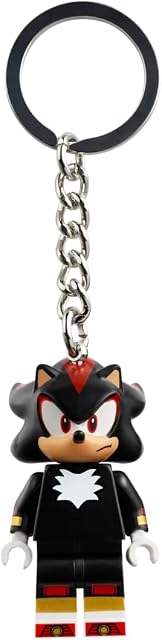 Lego 854302 Shadow the Hedgehog Mini Figure Anneau de clés Chaîne de clés Âge noir 6 -, noir